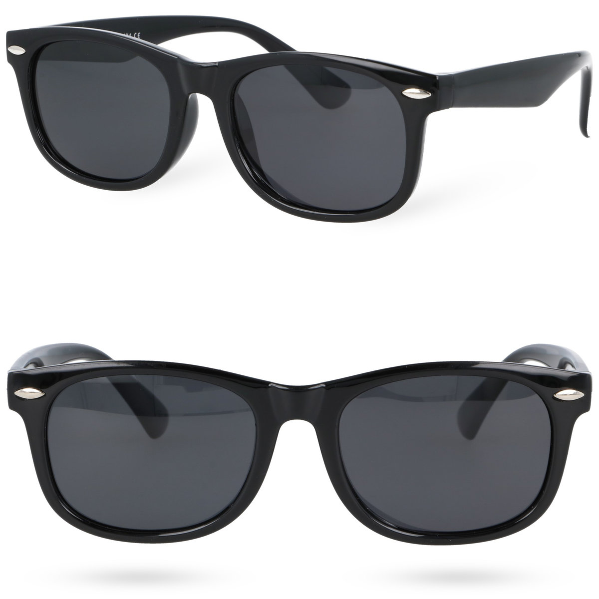 NIEŁAMLIWE Okulary przeciwsłoneczne dla dzieci dziecięce ALEX BLACK SHINY