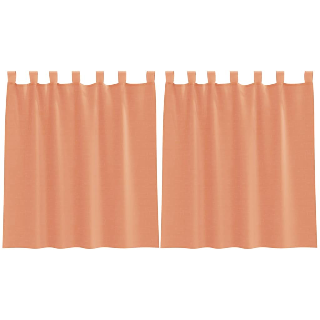 vidaXL Zasłony woalowe z pętelkami 2 szt. Terakota 140x140 cm