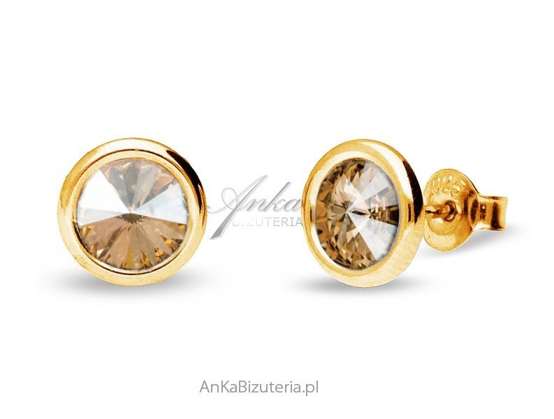ankabizuteria.pl Kolczyki srebrne pozłacane Swarovski Tiny Bonbon St