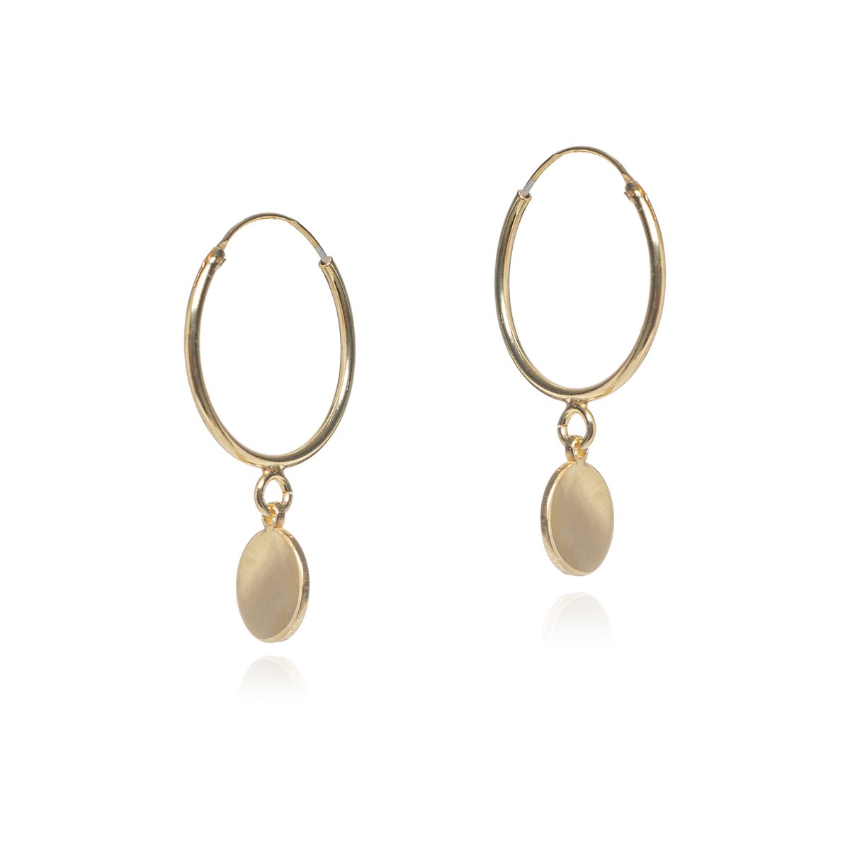 ankabizuteria.pl Kolczyki srebrne pozłacane kółka z kółeczkami