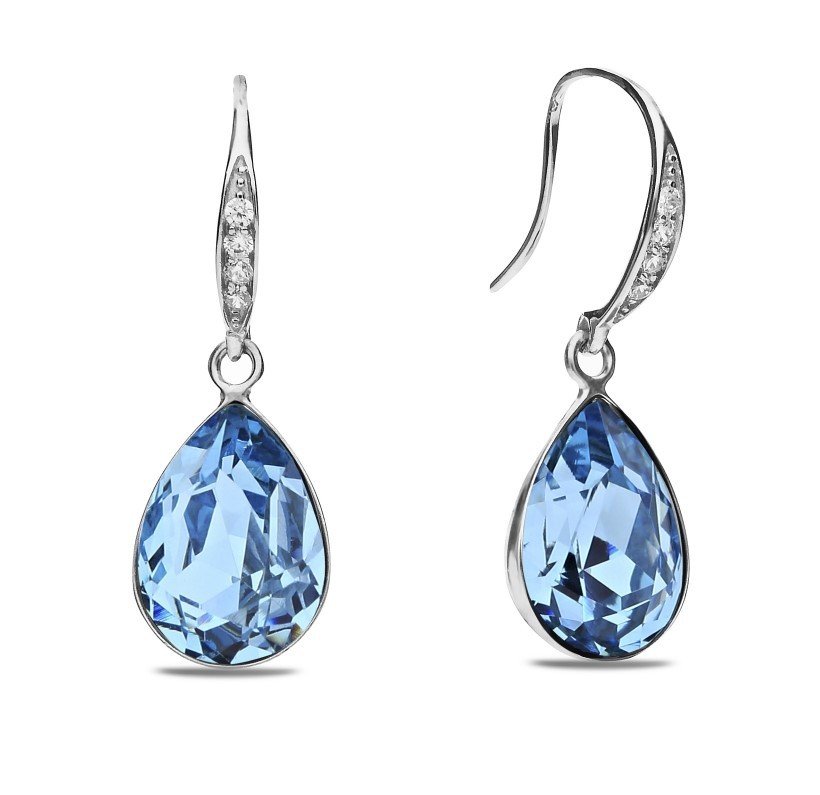 ankabizuteria.pl Kolczyki srebrne Swarovski Classy Pear w kolorze A