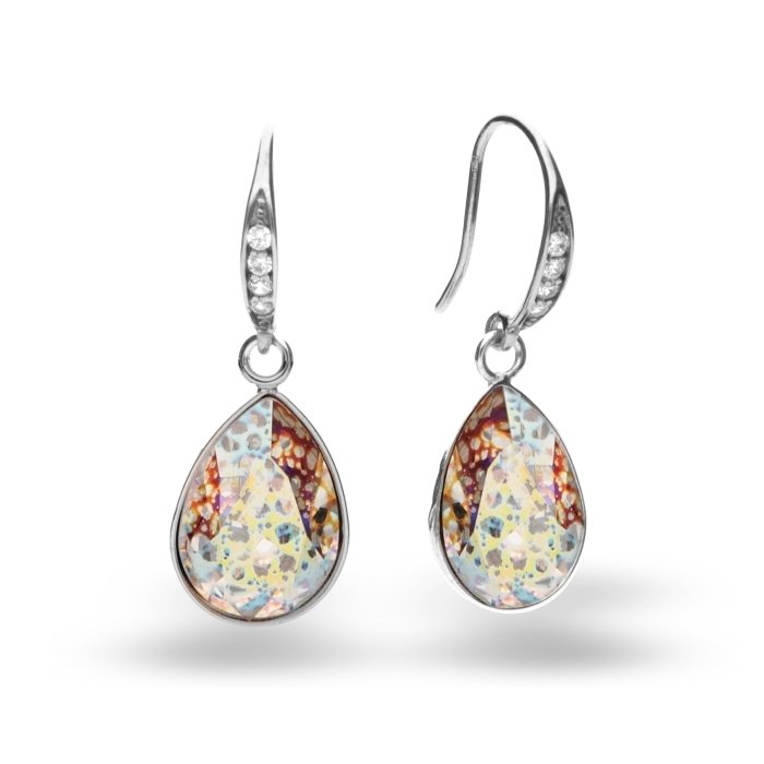 ankabizuteria.pl Kolczyki srebrne z kryształami Swarovski White Patin