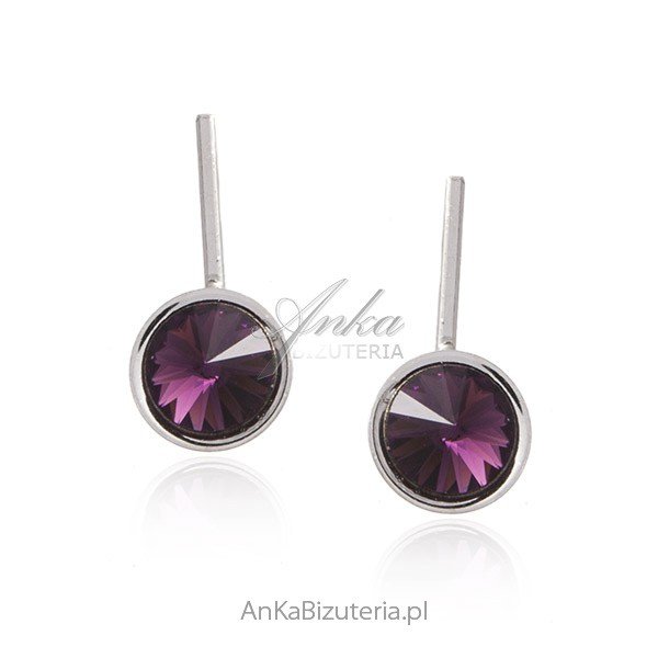 ankabizuteria.pl Kolczyki srebrne Swarovski AMETHYST