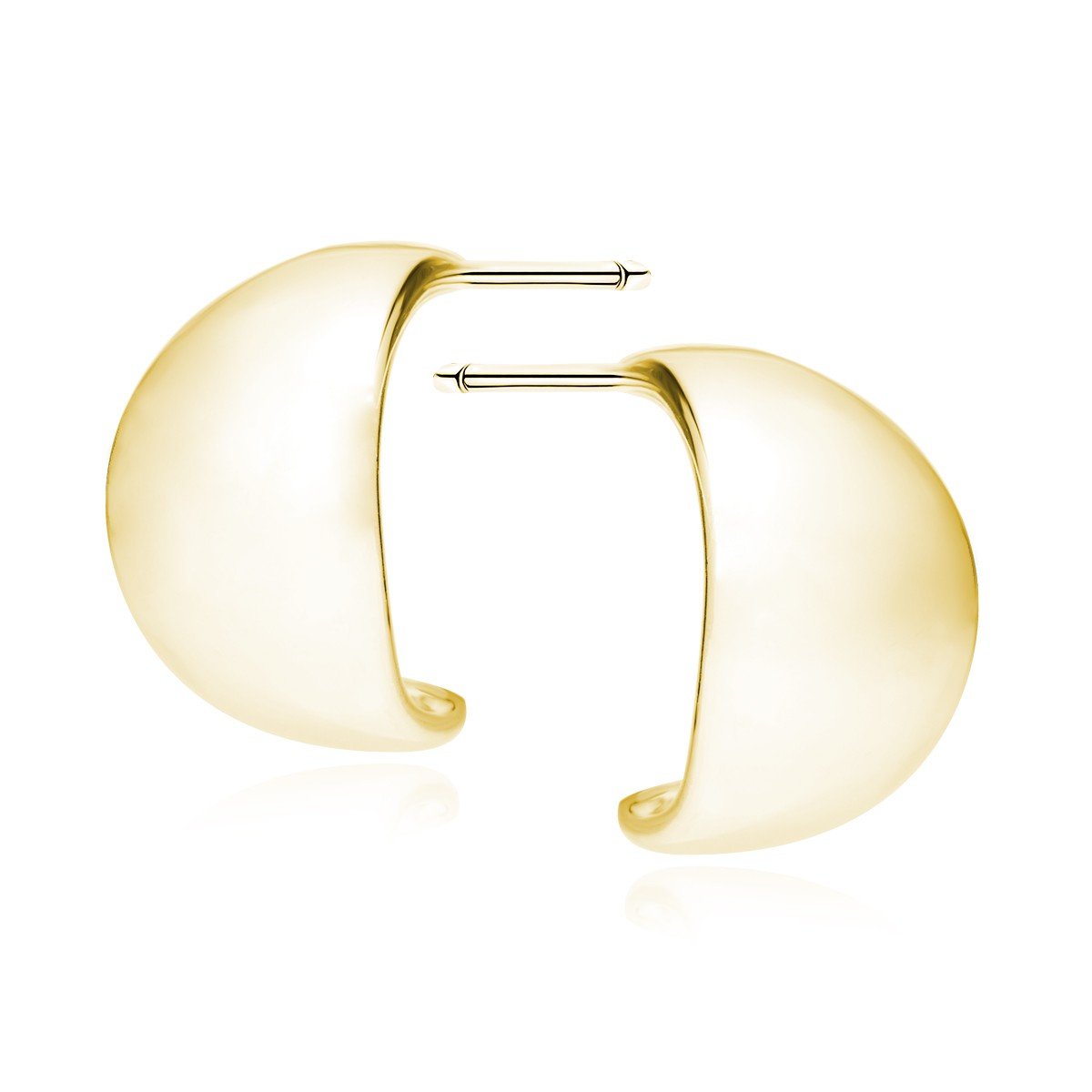 ankabizuteria.pl Kolczyki srebrne szerokie srebrne pozłacane kółka