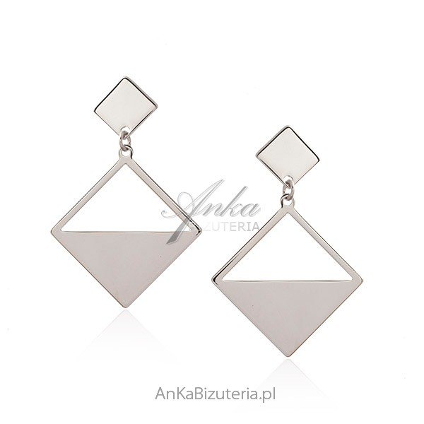 ankabizuteria.pl Kolczyki srebrne GEOMETRIC