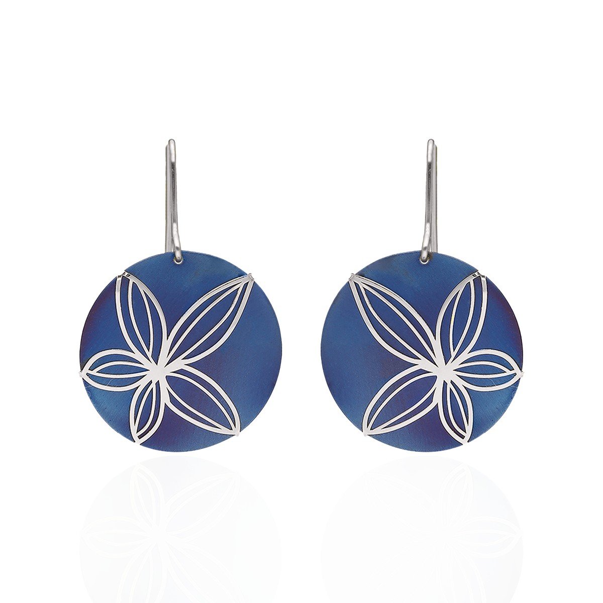 ankabizuteria.pl Kolczyki srebrne z tytanem KWIAT