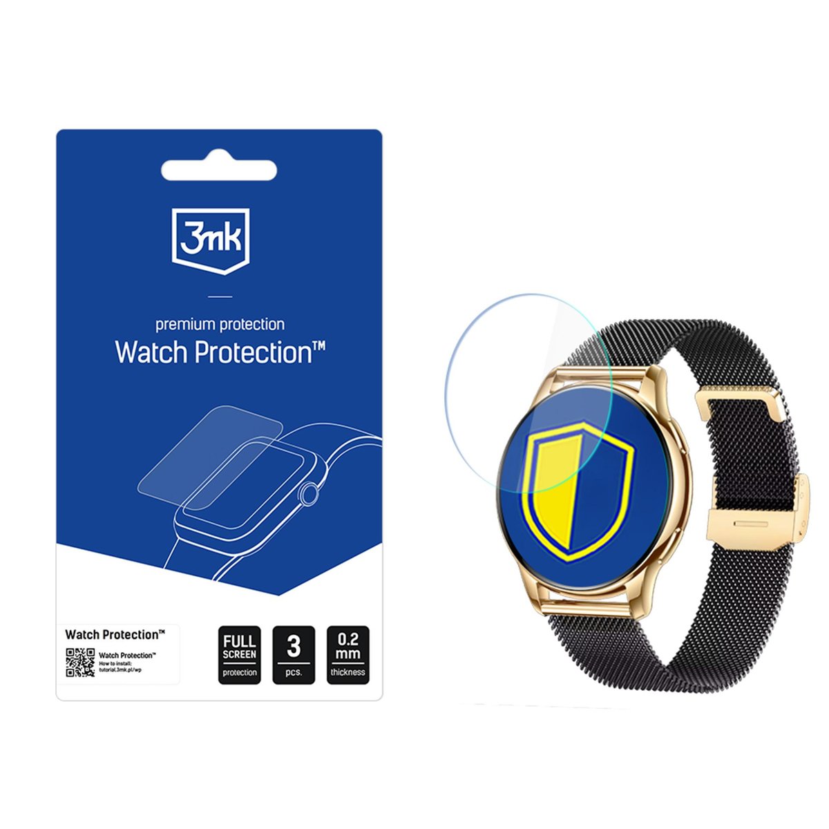 Folia na ekran smartwatcha do Rubicon RNCF30 3mk Watch Protection