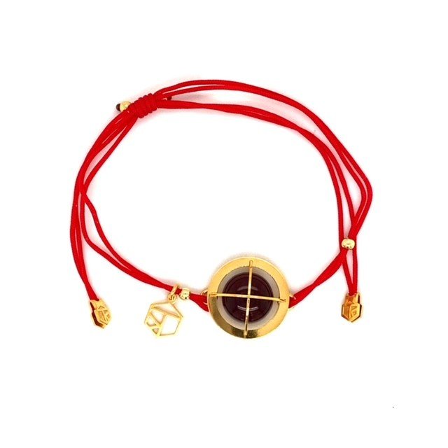 ankabizuteria.pl Bransoletka na czerwonym sznurku z wiśniowym burszty