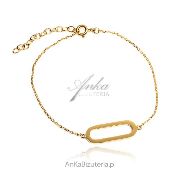 ankabizuteria.pl Bransoletka srebrna pozłacana