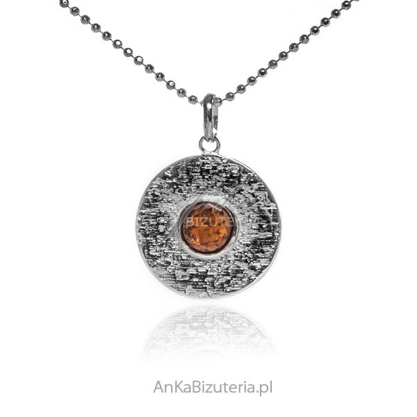 ankabizuteria.pl Biżuteria srebrna Zawieszka z bursztynem