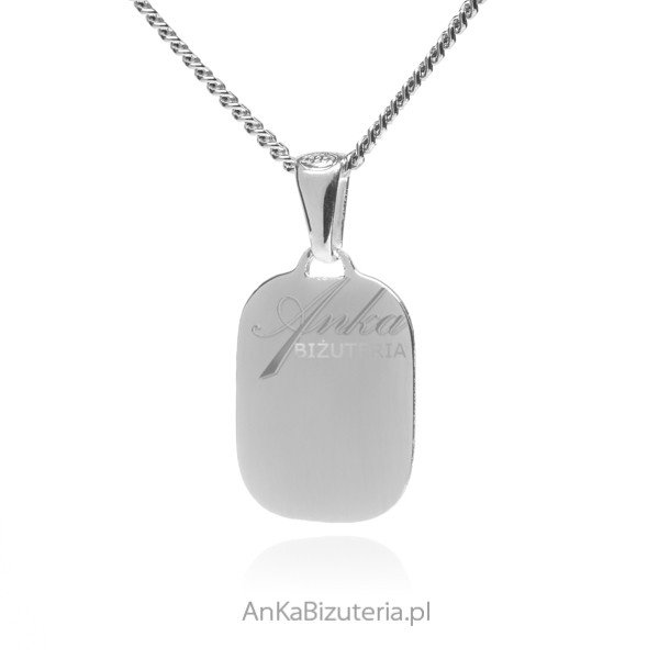 ankabizuteria.pl Srebrna zawieszka Nieśmiertelnik GRAWER !
