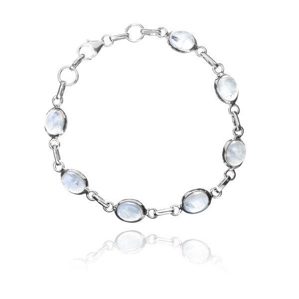 ankabizuteria.pl Bransoletka srebrna z kamieniem księżycowym