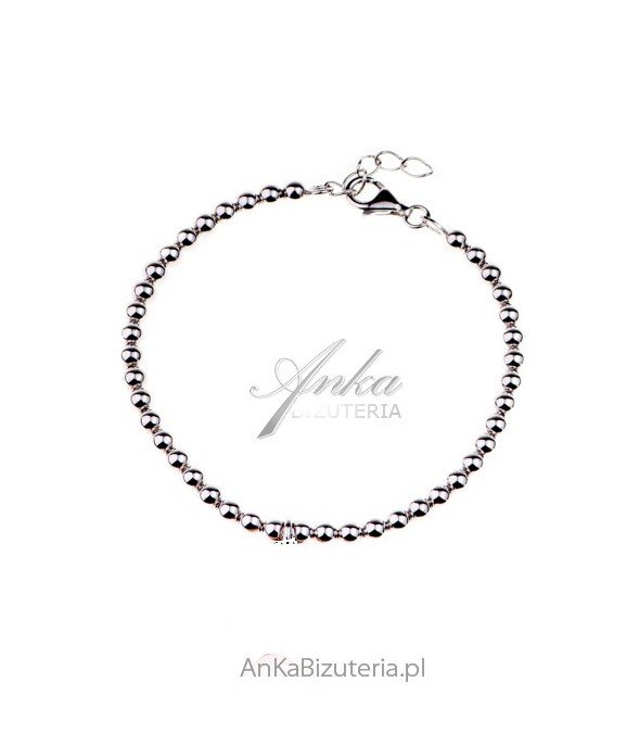 ankabizuteria.pl Bransoletka srebrna KULECZKI 0,5 cm