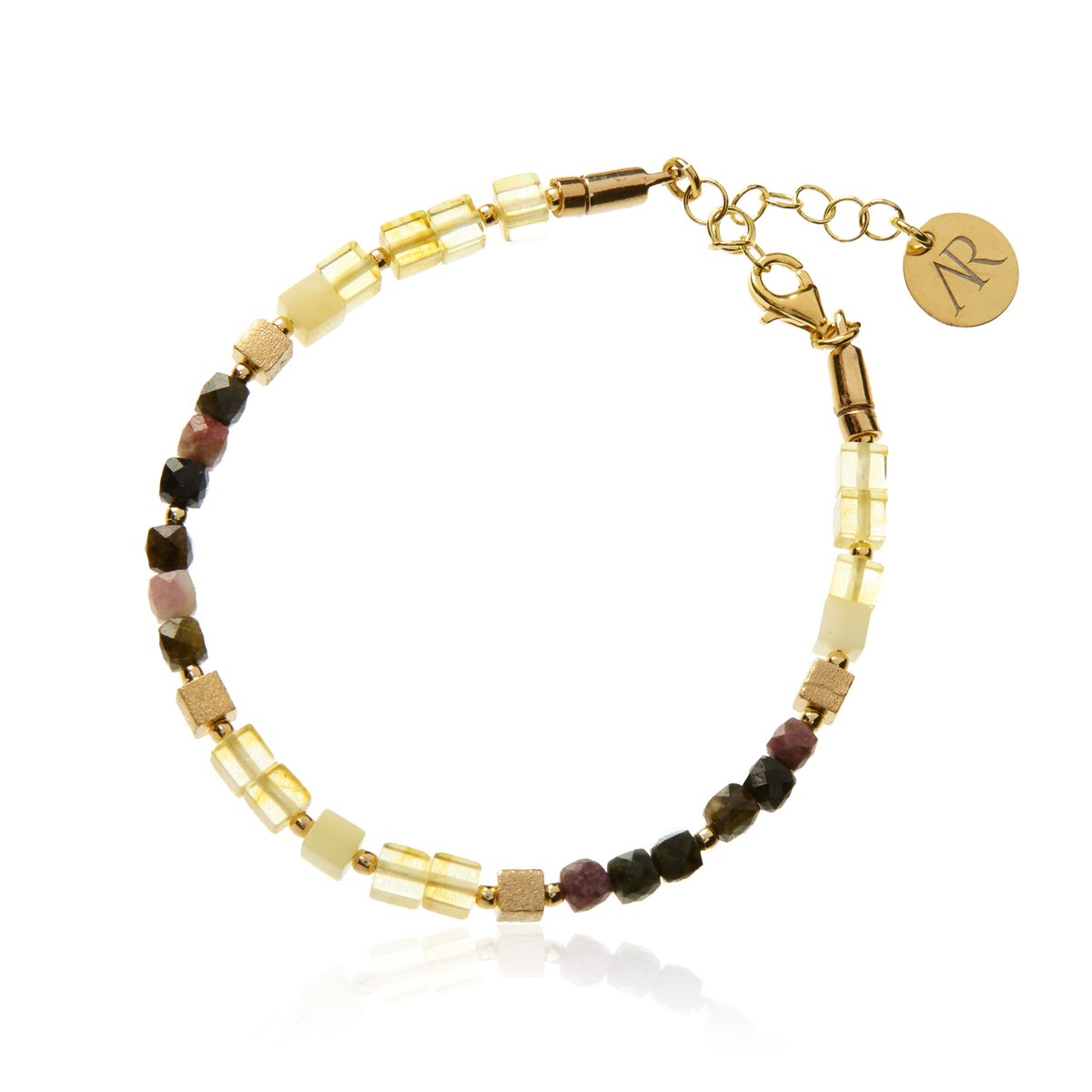 ankabizuteria.pl Branoletka srebrna pozłacana satynowana KOSTKI z b