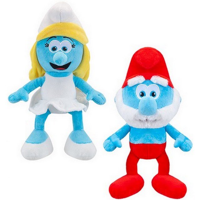 Papa Smerf I Smerfetka Zestaw Maskotek 25Cm