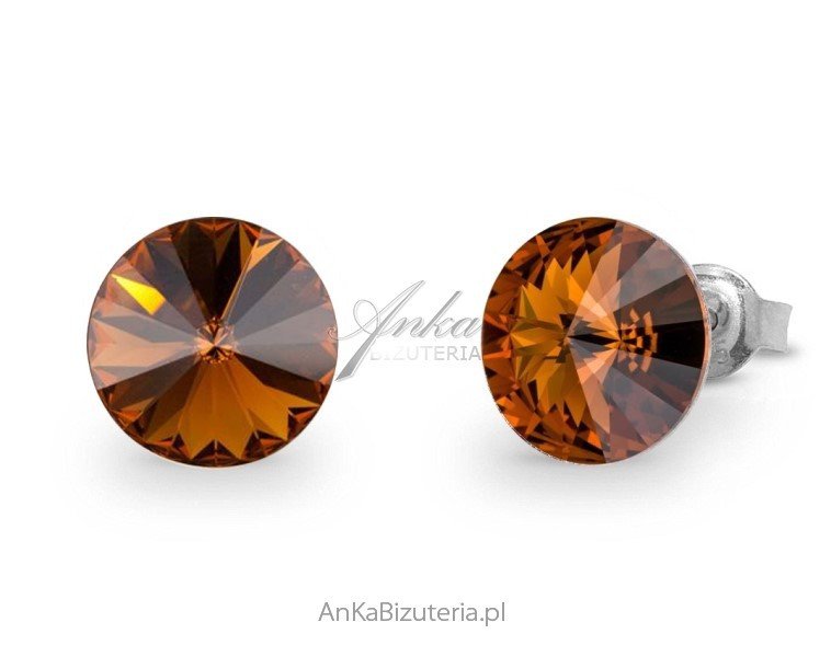 ankabizuteria.pl Kolczyki srebrne Swarovski Candy Studs w kolorze Smo