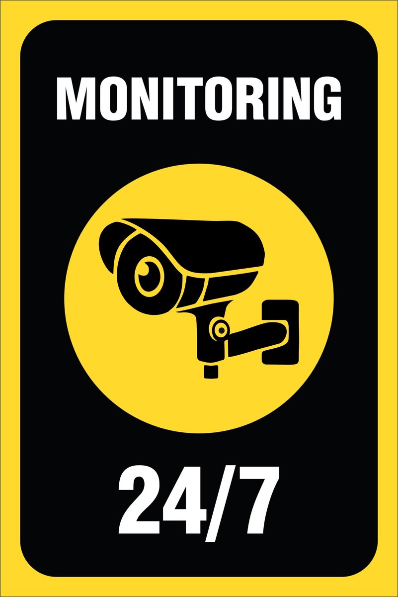 Tabliczka Monitoring 24/7 20x30cm PCV 1mm