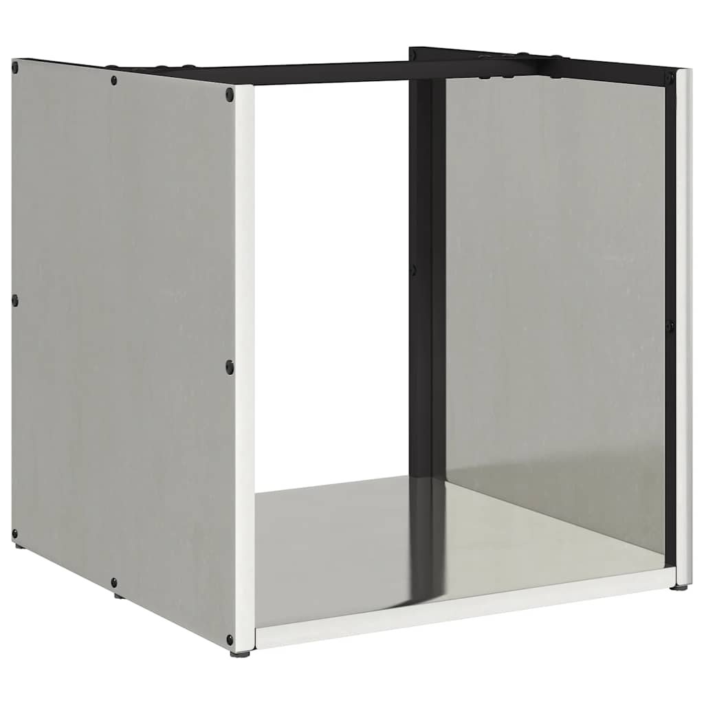 vidaXL Stojak na drewno opałowe 40x40x40 cm Stal nierdzewna
