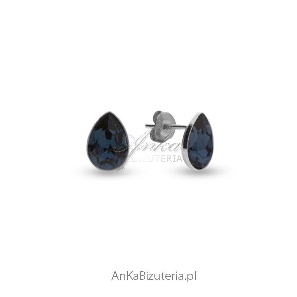 ankabizuteria.pl Kolczyki srebrne Swarovski - łezki Montana