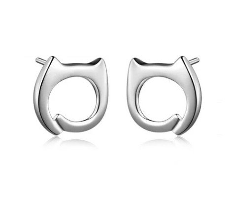 ankabizuteria.pl Kolczyki srebrne KOTKI sztyfty - rodowane