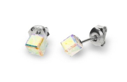 ankabizuteria.pl Kolczyki srebrne Small Cube Studs Aurore Boreale