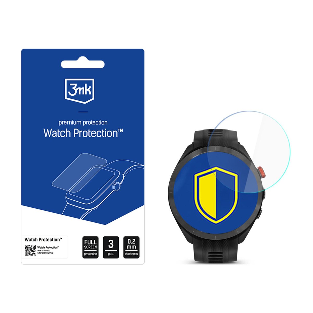 Szkło hybrydowe na smartwatch Garmin Approach S70 47mm - 3mk Watch Protect