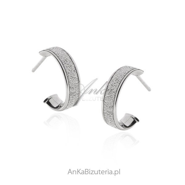 ankabizuteria.pl Srebrne kolczyki diamentowane i rodowane - biżuteri
