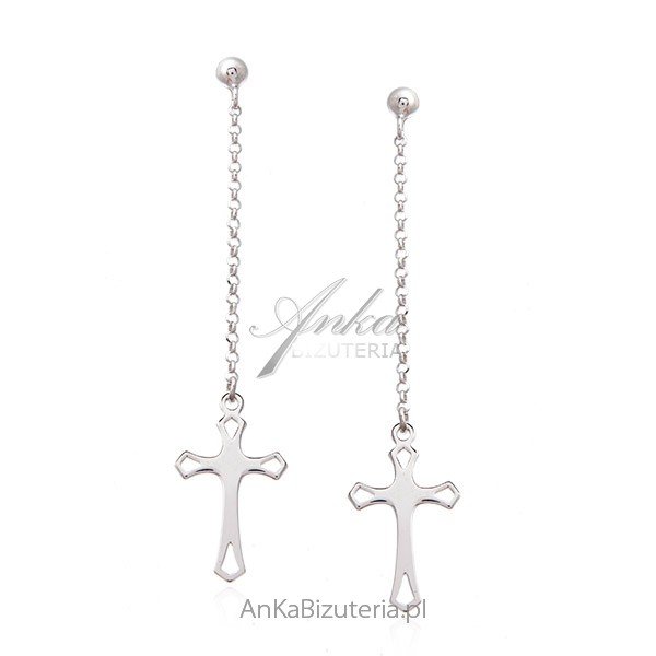 ankabizuteria.pl Kolczyki srebrne KRZYŻE
