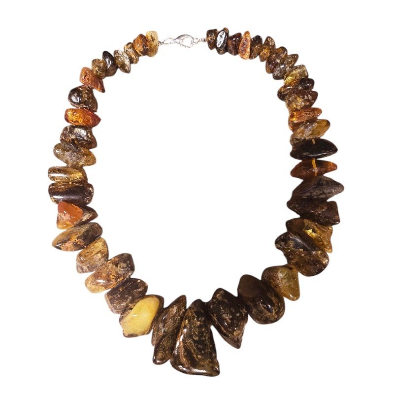 ankabizuteria.pl Korale z naturalnych bursztynów polerowanych Korale