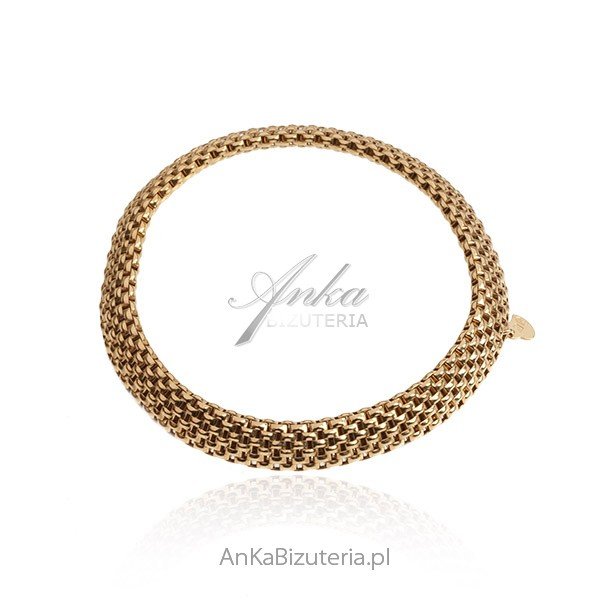 ankabizuteria.pl Srebrna bransoletka pozłacana rozciągana - dwa rozmi