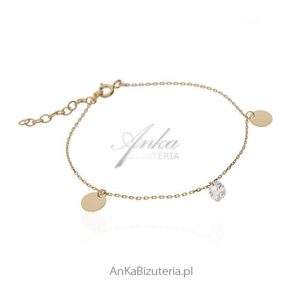 ankabizuteria.pl Bransoletka srebrna pozłacana - bransoletka srebrna