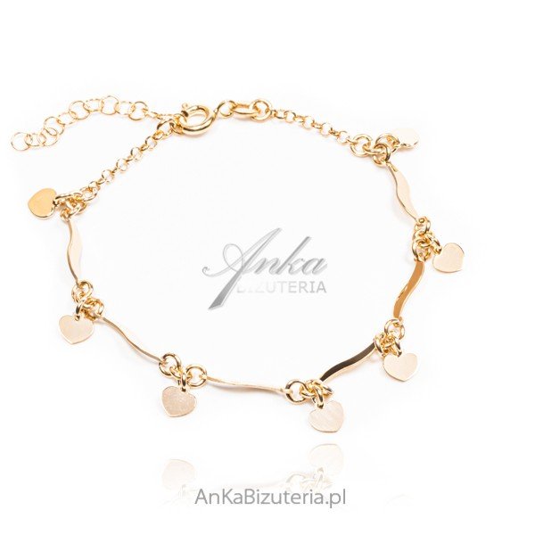 ankabizuteria.pl Bransoletka srebrna pozłacana Biżuteria na prezent