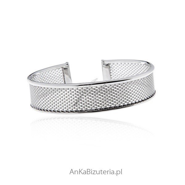ankabizuteria.pl Bransoletka srebrna szeroka - Elegancka biżuteria sr