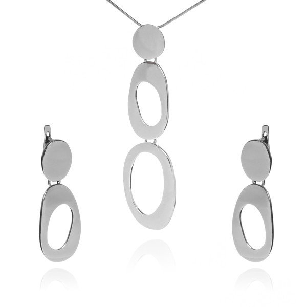 ankabizuteria.pl Komplet biżuterii srebrnej - owalny