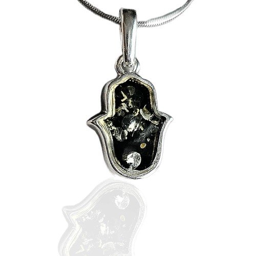 ankabizuteria.pl Zawieszka srebrna z bursztynem RĘKA FATIMY