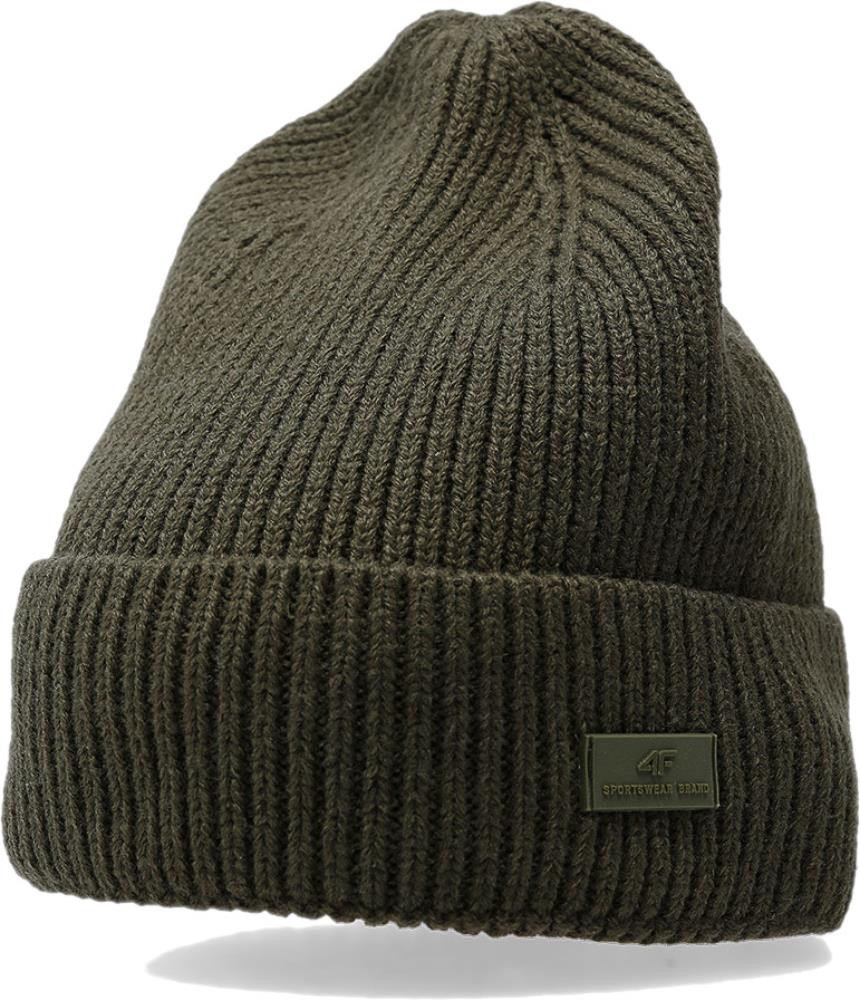 Czapka męska zimowa 4F AW23ACAPM311 - khaki M