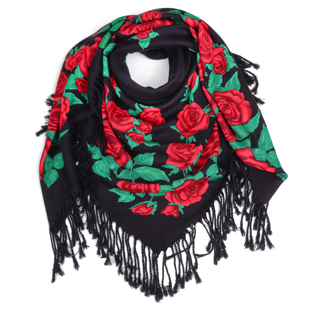 Chusta damska Bawełniana w róże FLORAL ROSE