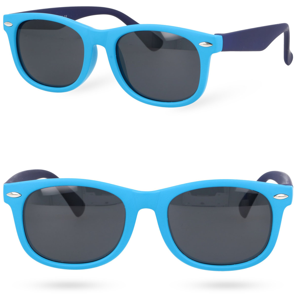 NIEŁAMLIWE Okulary przeciwsłoneczne dla dzieci dziecięce ALEX BLUE-NAVY