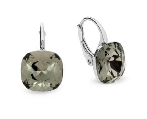 ankabizuteria.pl Kolczyki srebrne Barete w kolorze Black Diamond
