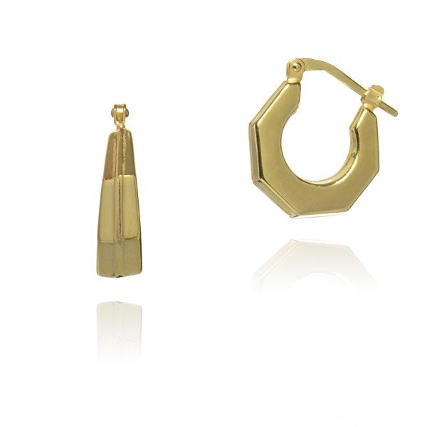 ankabizuteria.pl Kolczyki srebrne pozłacane KANCIASTE KÓŁKA