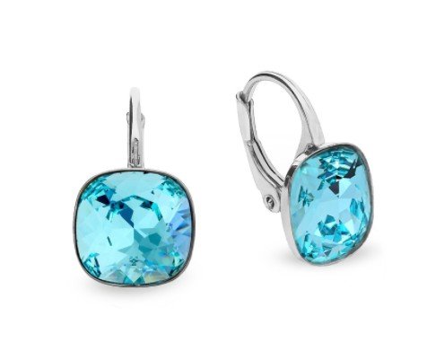 ankabizuteria.pl Kolczyki srebrne Swarovski Barete w kolorze Light Tu