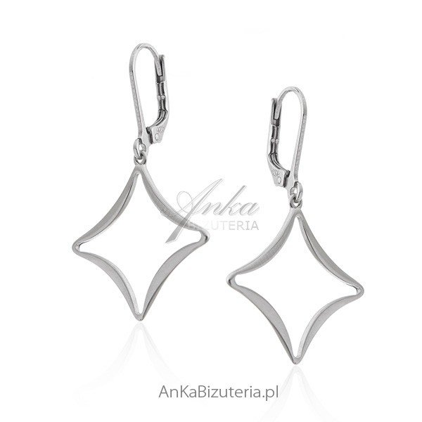 ankabizuteria.pl Kolczyki srebrne rodowane - wygodne zapiecie