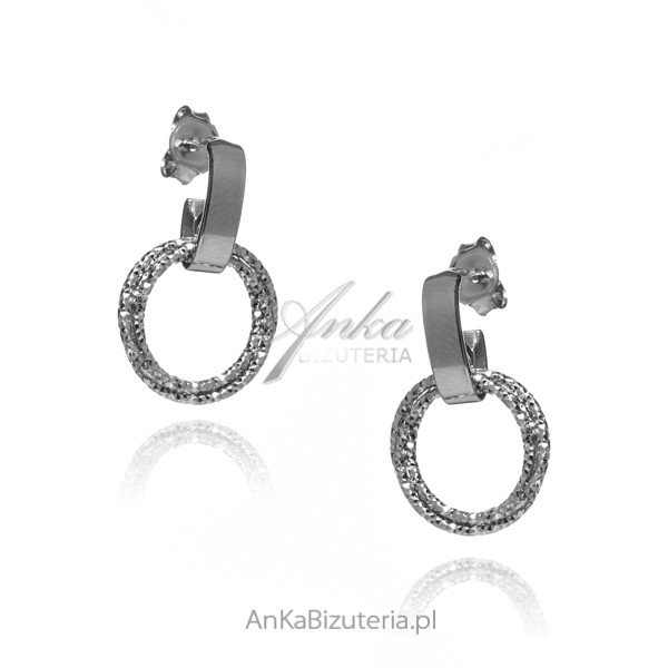 ankabizuteria.pl Srebrne kolczyki diamentowane kółka