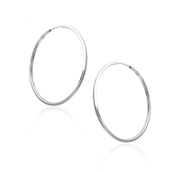 ankabizuteria.pl Kolczyki srebrne KÓŁKA rodowane - dwa rozmiary do w