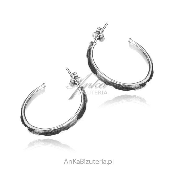 ankabizuteria.pl Biżuteria srebrna kolczyki diamentowane księżyce -ow