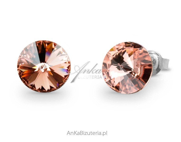 ankabizuteria.pl Kolczyki srebrne Swarovski Candy Studs w kolorze Blu