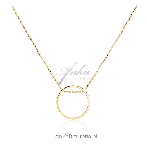 ankabizuteria.pl Naszyjnik srebrny pozłacany Celebrytka Piękna, modna