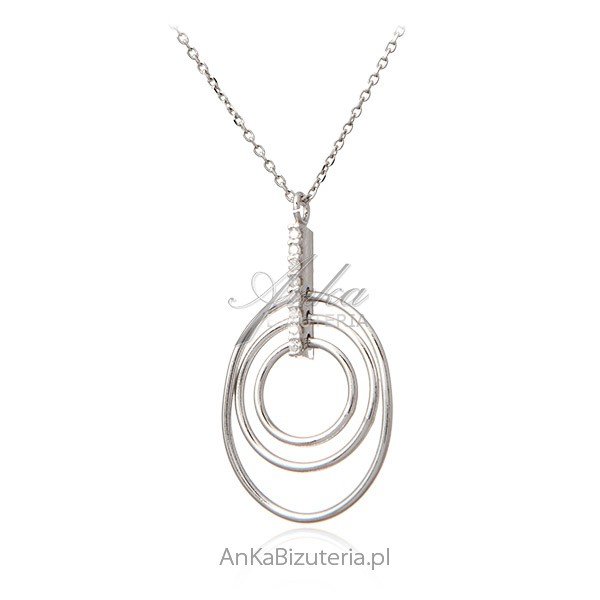 ankabizuteria.pl Elegancki naszyjnik srebrny z cyrkoniami