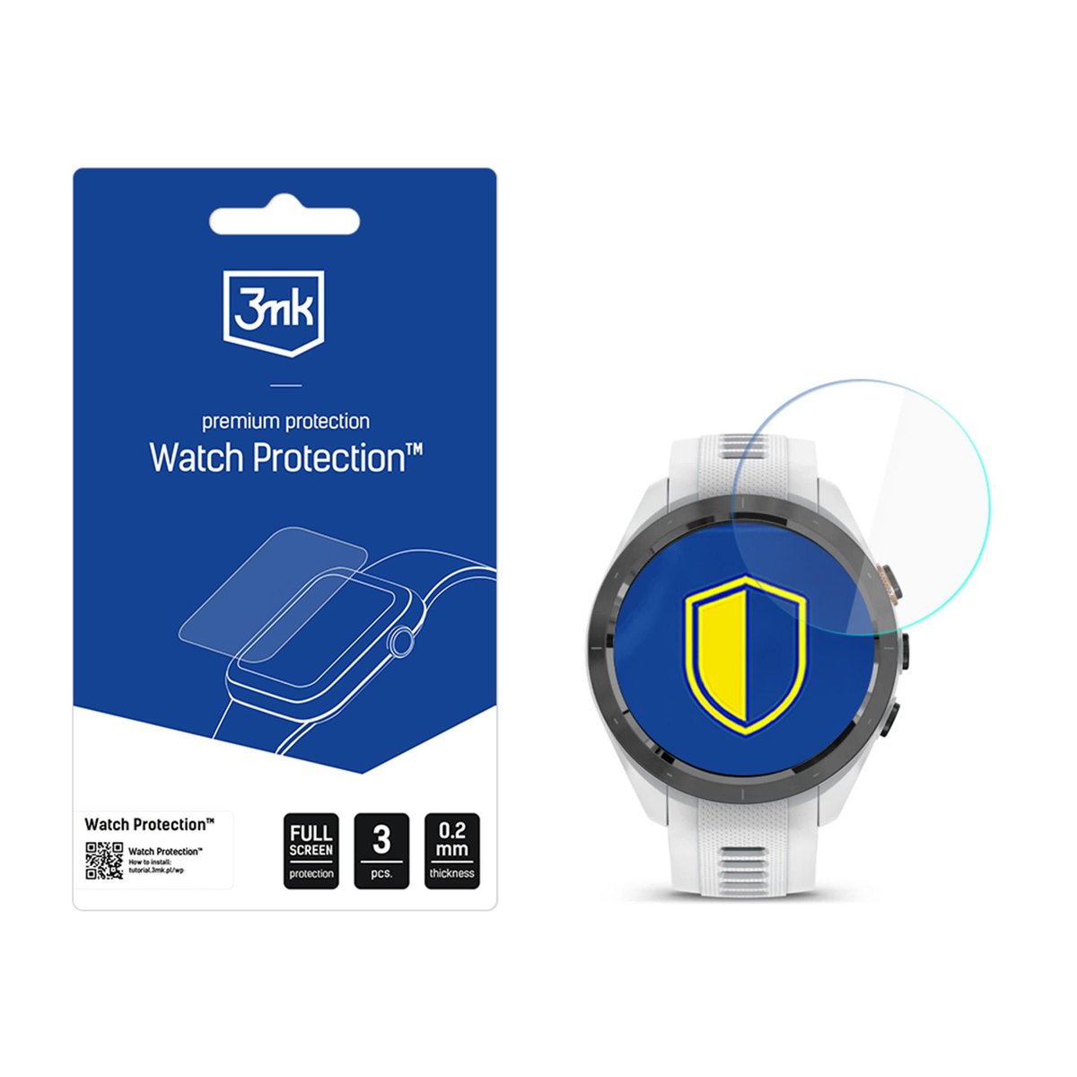 Szkło hybrydowe na smartwatch Garmin Approach S70 42mm - 3mk Watch Protect