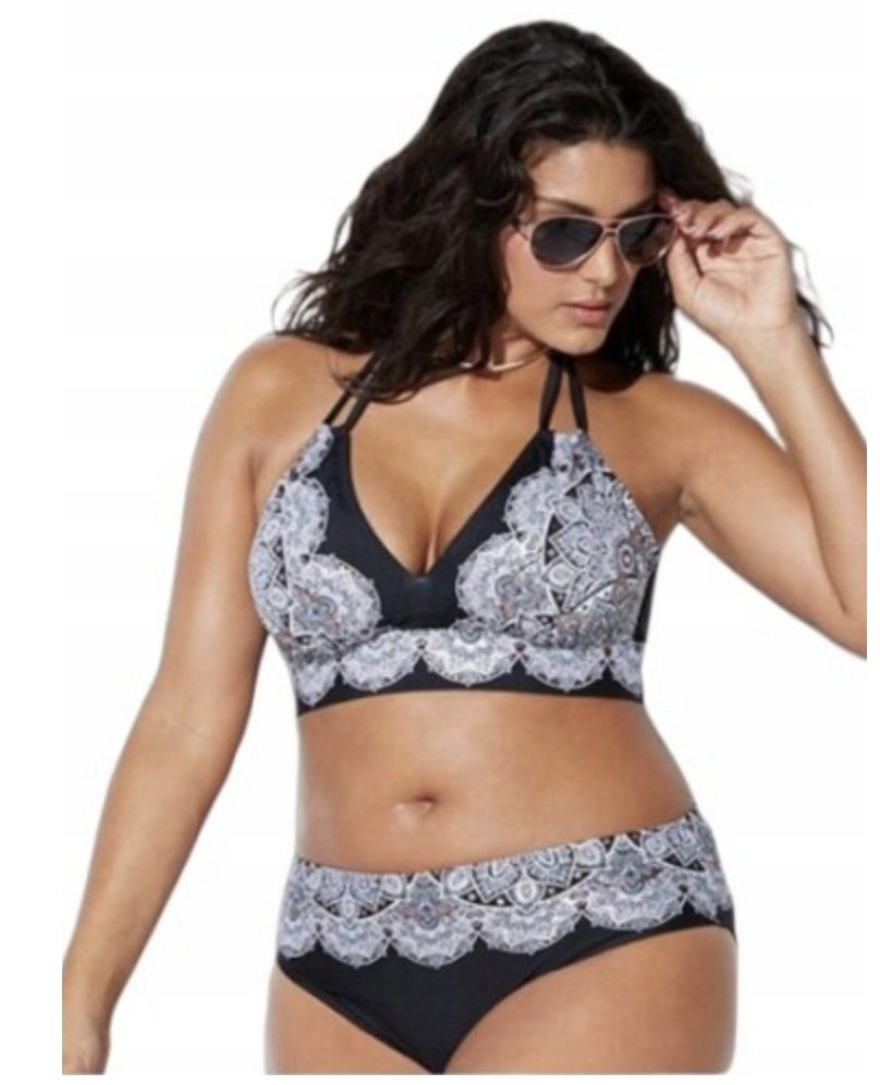DWUCZĘŚCIOWY STRÓJ KĄPIELOWY BIKINI PLUS SIZE 2XL